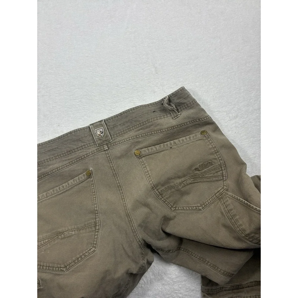 Kuhl The Law Pants 36x32 Men's Patinadye Brown Canvas Hiking Gorpcore